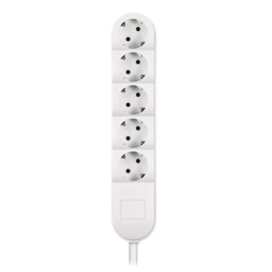 PRODUŽNI KABAL 3M 5RUPA 3600W BELI – ALING CONEL